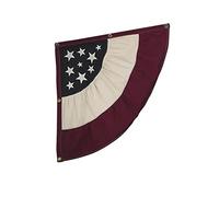 Drapeau américain plissé - Guirlande de fanions américains - Impression patriotique et rayures avec bandes de papier de titre en toile (comme indiqué, taille unique)