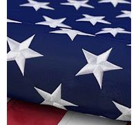 Drapeau américain : Plus Long Lasting US Drapeau fabriqué à partir de nylon - brodée étoiles - cousu Rayures - Protection contre les UV Idéal pour l'extérieur USA Drapeau., Nylon, 5x8 FT