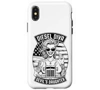 Drapeau américain pour Femme Camionneur Diesel Diva Coque pour iPhone X/XS