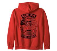 Drapeau américain pour Femme Camionneur Diesel Diva Sweat à Capuche