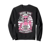 Drapeau américain pour Femme Camionneur Diesel Diva Sweatshirt