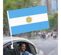 Drapeau américain pour fenêtre de voiture, 45,7 cm avec clip de fenêtre et mât de drapeaux, mât de drapeau national fixe pour fenêtre, accessoires de décoration patriotique pour festival sportif