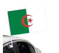 Drapeau américain pour fenêtre de voiture, 45,7 cm avec clip de fenêtre et mât de drapeaux, mât de drapeau national fixe pour fenêtre, accessoires de décoration patriotique pour festival sportif