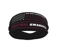 Drapeau Américain pour La Sensibilisation À La Drépanocytose Homme Femme Serre Tete Élastique Bandeaux De Sport Séchage Rapide Bandeaux pour Cyclisme Running Jogging
