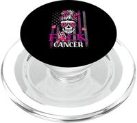 Drapeau américain pour la Sensibilisation au Cancer du Sein en Forme de crâne PopSockets PopGrip pour MagSafe