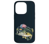 Drapeau américain pour pêche au bar patriotique Coque pour iPhone 14 Pro