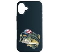 Drapeau américain pour pêche au bar patriotique Coque pour iPhone 16 Plus