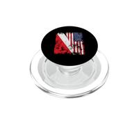 Drapeau américain Principauté de Sealand Vieilli - Demi américain PopSockets PopGrip pour MagSafe