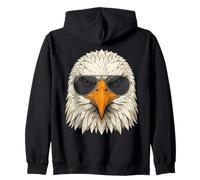 Drapeau Américain Pygargue à tête Blanche Patriotique Rouge Blanc Bleu Sweat à Capuche