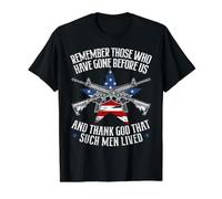 Drapeau américain Remember The Fallen Soldats T-Shirt Graphique avec Valeur, Homme, Noir, S