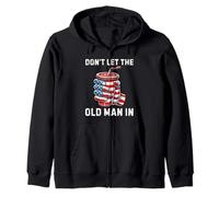 Drapeau américain rétro avec Inscription « Don't Let The Old Man in » Sweat à Capuche