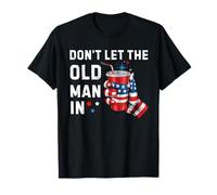 Drapeau américain rétro avec Inscription « Don't Let The Old Man in » T-Shirt