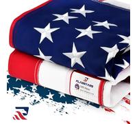 Drapeau américain robuste de 1,5 x 2,4 m pour extérieur, 100 % fabriqué aux États-Unis, drapeaux américains qui ne se décolorent pas pour l'extérieur, 1,5 x 2,4 m, drapeau américain brodé, drapeau