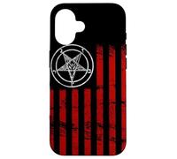 Drapeau américain Satanique Make America Satanique Baphomet Satan Coque pour iPhone 16