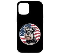 Drapeau américain Schnauzer Dog Coque pour iPhone 12/12 Pro