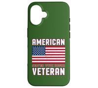 Drapeau américain servi avec Hommage aux vétérans d'honneur Coque pour iPhone 16