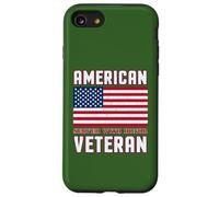 Drapeau américain servi avec Hommage aux vétérans d'honneur Coque pour iPhone SE (2020) / 7/8