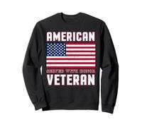 Drapeau américain servi avec Hommage aux vétérans d'honneur Sweatshirt