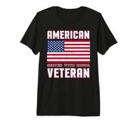 Drapeau américain servi avec Hommage aux vétérans d'honneur T-Shirt Haut de Gamme