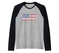 Drapeau américain « She Was Warned Nevertheless She Persisted » Manche Raglan