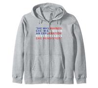 Drapeau américain « She Was Warned Nevertheless She Persisted » Sweat à Capuche