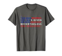 Drapeau américain « She Was Warned Nevertheless She Persisted » T-Shirt