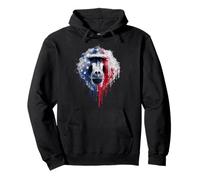 Drapeau américain Singe Babouin USA Drip Graffiti Patriotisme Sweat à Capuche
