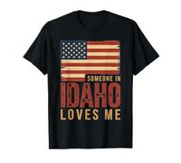 Drapeau américain Someone in Idaho Loves Me T-Shirt