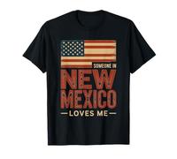 Drapeau américain Someone in New Mexico Loves Me T-Shirt