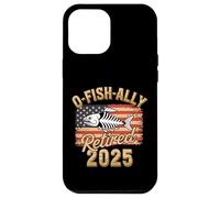 Drapeau américain squelette poisson drôle pêcheur 2025 retraite Coque pour iPhone 12 Pro Max