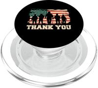 Drapeau américain « Thank You » des Soldats américains - Memorial Veterans Day PopSockets PopGrip pour MagSafe
