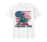 Drapeau américain « Thank You » des Soldats américains - Memorial Veterans Day T-Shirt