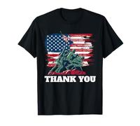 Drapeau américain « Thank You » des Soldats américains - Memorial Veterans Day T-Shirt