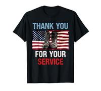 Drapeau américain « Thank You for Your Service » - Memorial Veterans Day T-Shirt Graphique avec Valeur