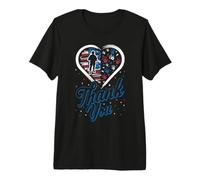 Drapeau américain « Thank You Veterans Day » Cœur Militaire US T-Shirt Haut de Gamme