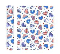 Drapeau américain - thermocollant en vinyle imperméable pour t-shirts, sacs et sweats à capuche | Drapeau patriotique Impression DIY Décoration de jour de l'indépendance 6 autocollants