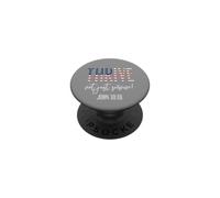 Drapeau américain Thrive Not Just Survive John 10:10 Bible Passage PopSockets PopGrip Adhésif