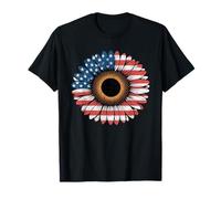 Drapeau américain Tournesol Amérique USA Citoyen Patriotique T-Shirt