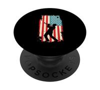 Drapeau américain trompettiste en Laiton Jazz Band PopSockets PopGrip Adhésif