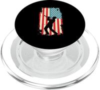 Drapeau américain trompettiste en Laiton Jazz Band PopSockets PopGrip pour MagSafe