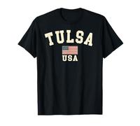Drapeau américain Tulsa Vintage Oklahoma Cool Souvenir rétro T-Shirt