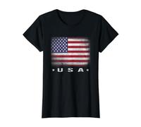 Drapeau américain USA 4 Juillet, Blanc, Bleu, Rouge, étoile, Rayure délavée T-Shirt Graphique avec Valeur