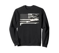 Drapeau américain Vieilli pour la Chasse, la pêche, Le tir à l'arc Sweatshirt
