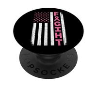 Drapeau américain Vieilli Ruban Rose Lutte Contre Le Cancer du Sein PopSockets PopGrip Adhésif