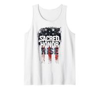 Drapeau américain Vieilli Sacred Honor Rise USA Patriotic Débardeur