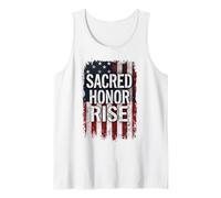 Drapeau américain Vieilli Sacred Honor Rise USA Patriotic Débardeur