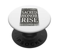 Drapeau américain Vieilli Sacred Honor Rise USA Patriotic PopSockets PopGrip Adhésif