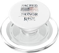 Drapeau américain Vieilli Sacred Honor Rise USA Patriotic PopSockets PopGrip pour MagSafe