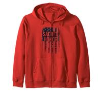 Drapeau américain Vieilli Sacred Honor Rise USA Patriotic Sweat à Capuche