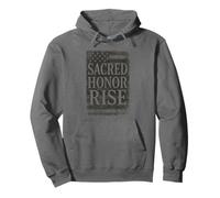 Drapeau américain Vieilli Sacred Honor Rise USA Patriotic Sweat à Capuche